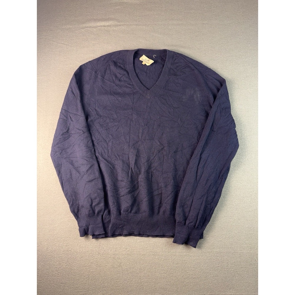 Hermès 100% Cashmere Black V-Neck Sweater Made in Italy Men's Medium. D